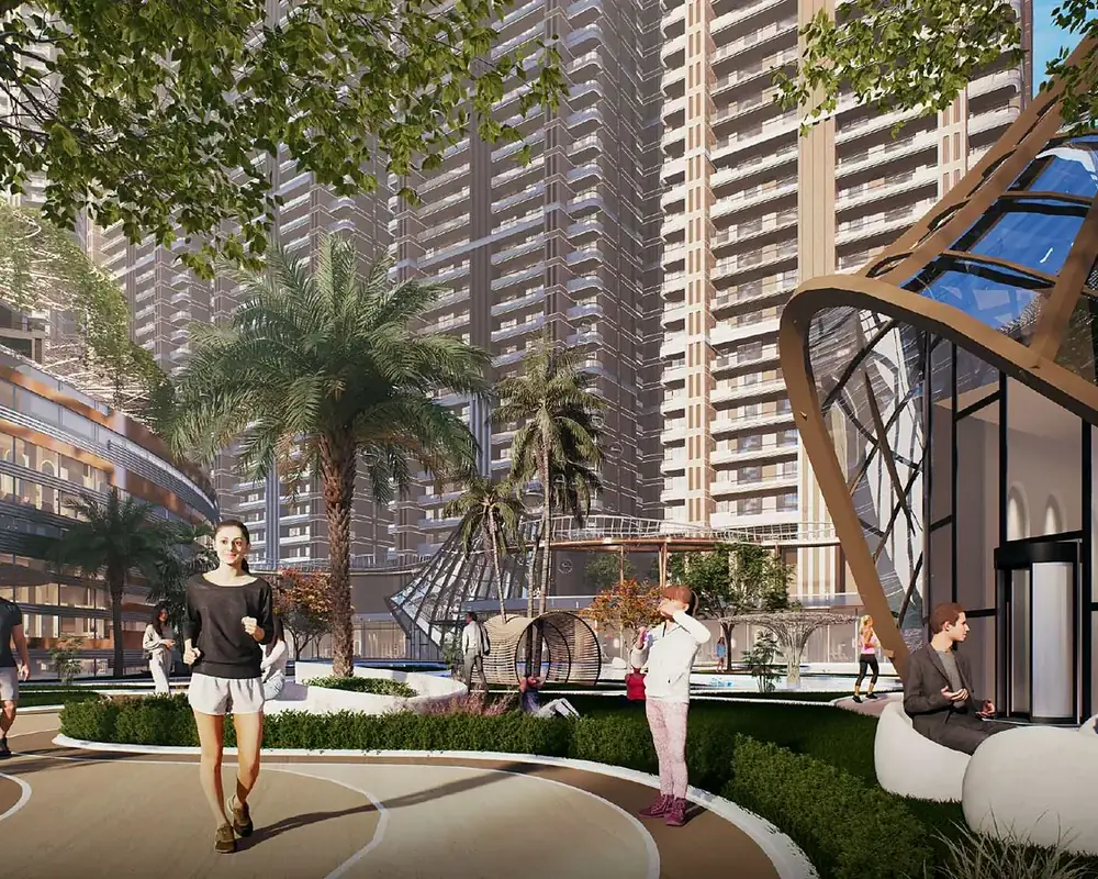 Jogging track in the central landscape (artist's impression)